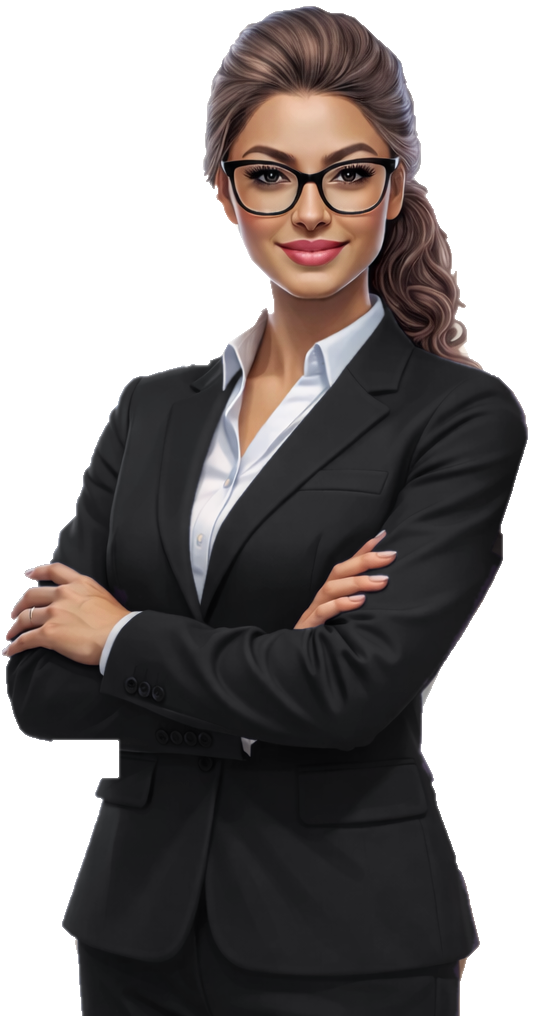 secrétaire en tailleur noir